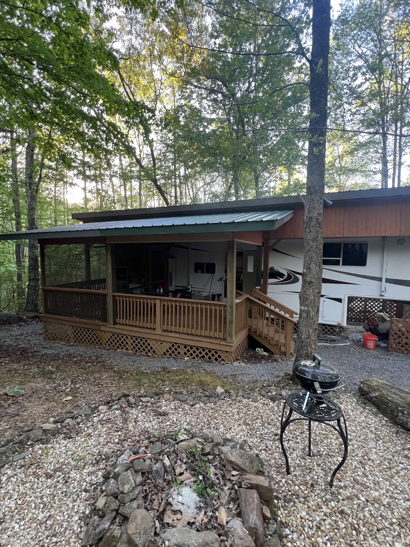 Porch after staining, second angle