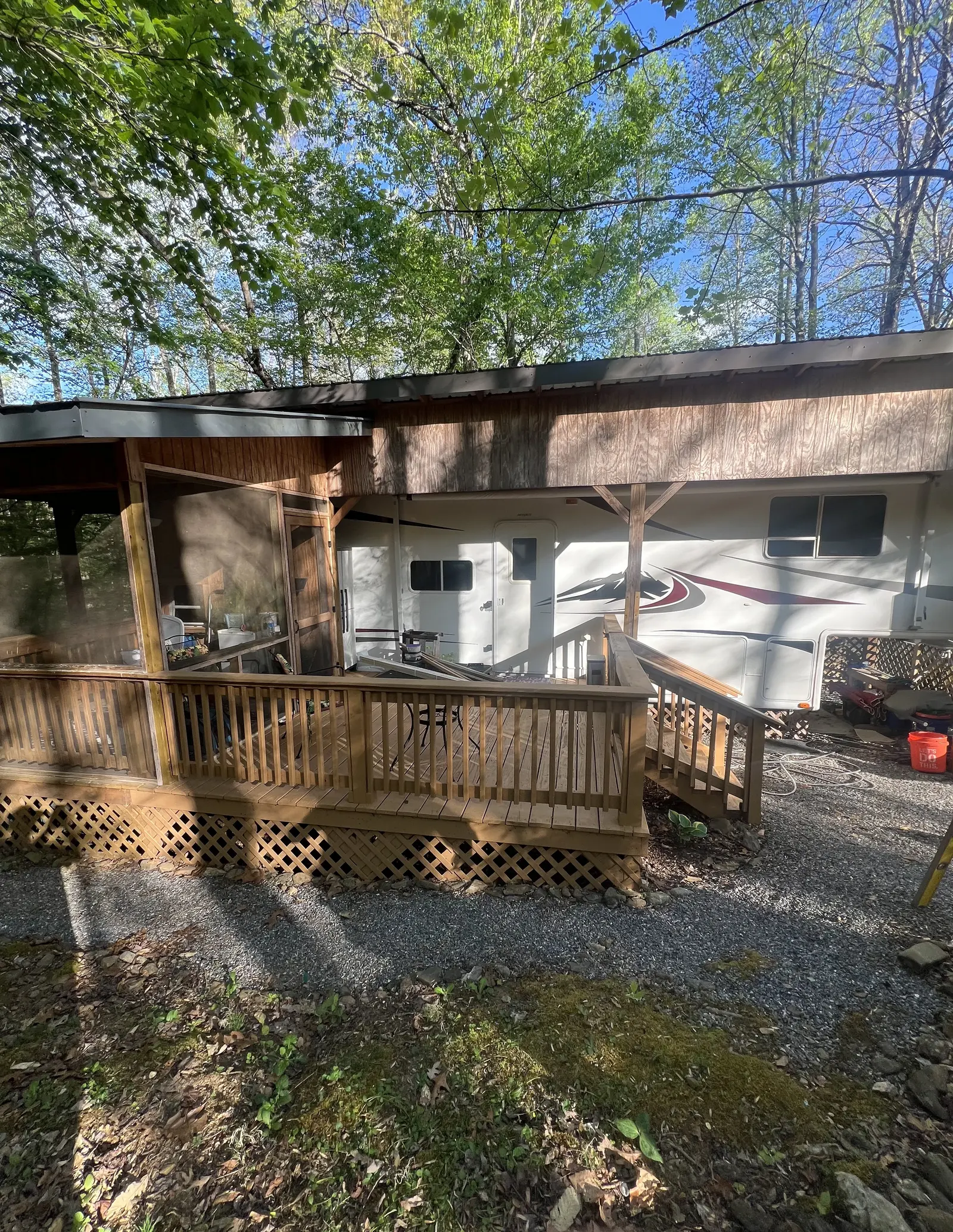 Porch before staining